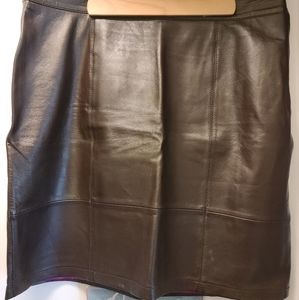 Boden A-Line Skirt Fully Lined Brown Suede/Special Leather US Woman’s Size 14.